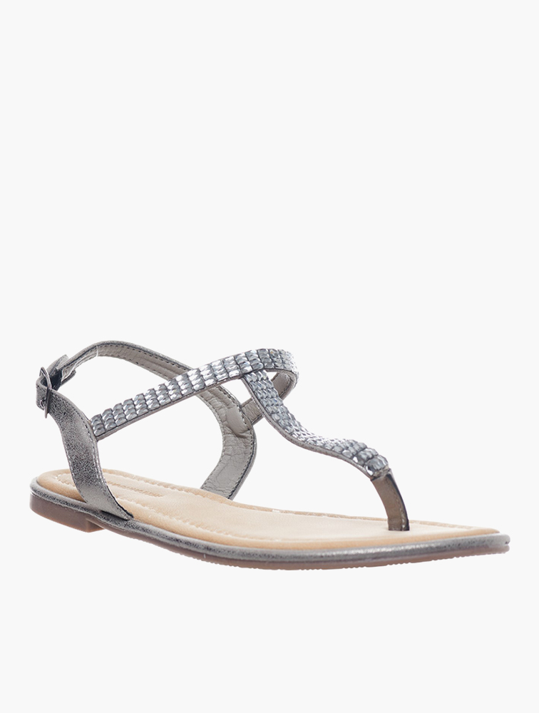 Size 4 - Light Pink Buttrerfly Pleather Sandals - Woolworths main image 1